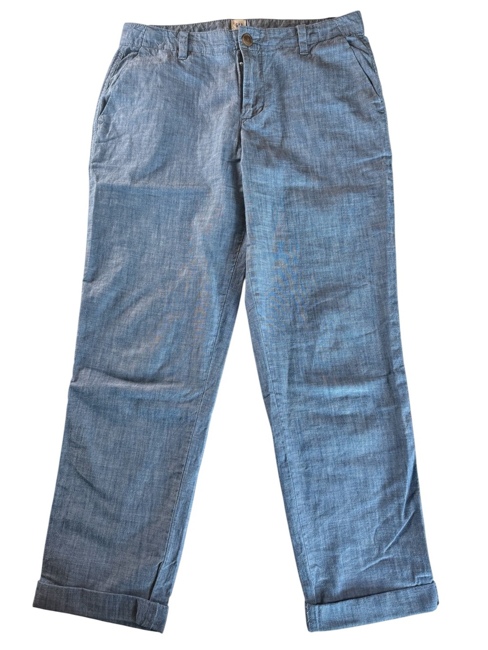 Gap Women’s Chambray Roll Cuff Pants Size 4